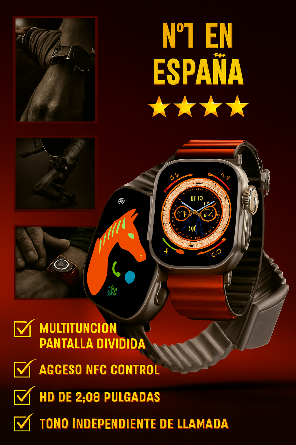 Reloj Inteligente FitNova™- Smartwatch + 2 Correas Gratis