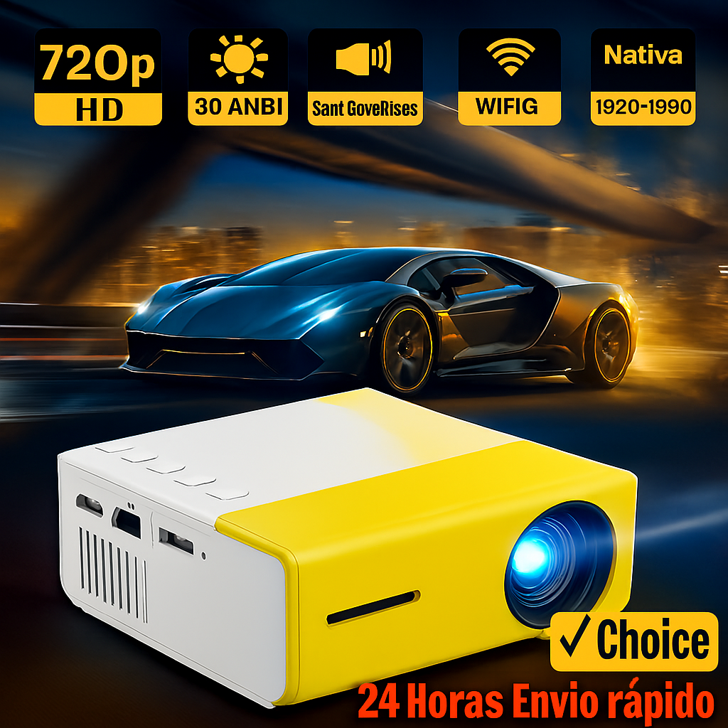 Mini Proyector Potátil 1080p - CinePocket™