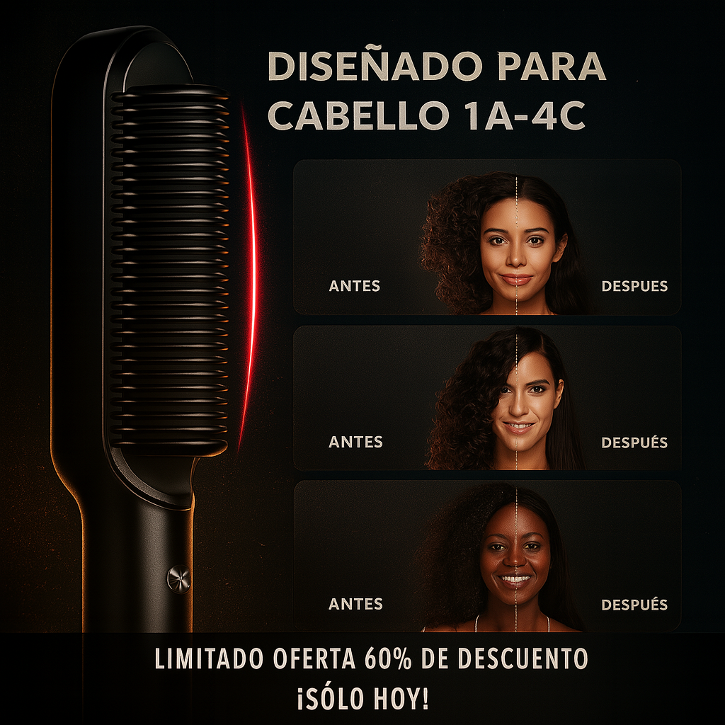Cepillo Alisador + 6 Niveles de Calor - TurboLiss™